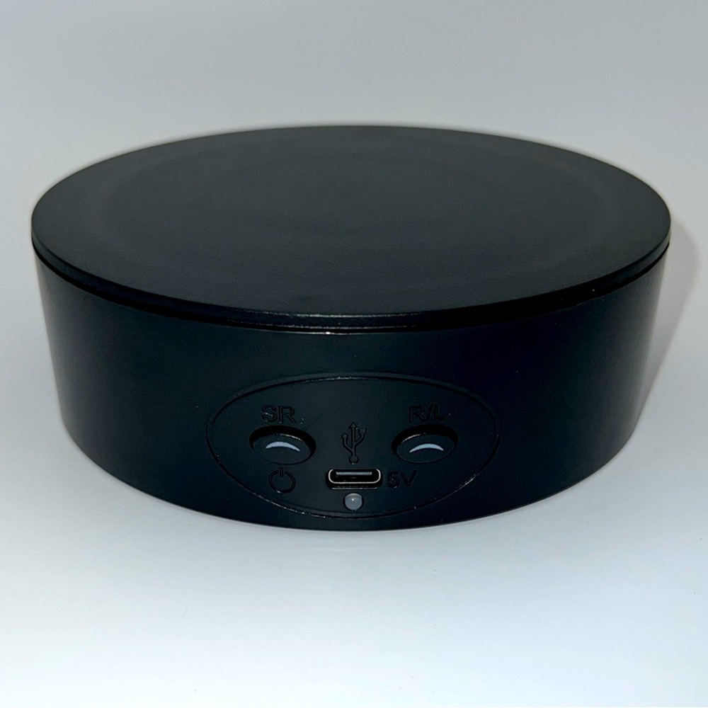Noiseless Black Rotating Display Stand - 5”
